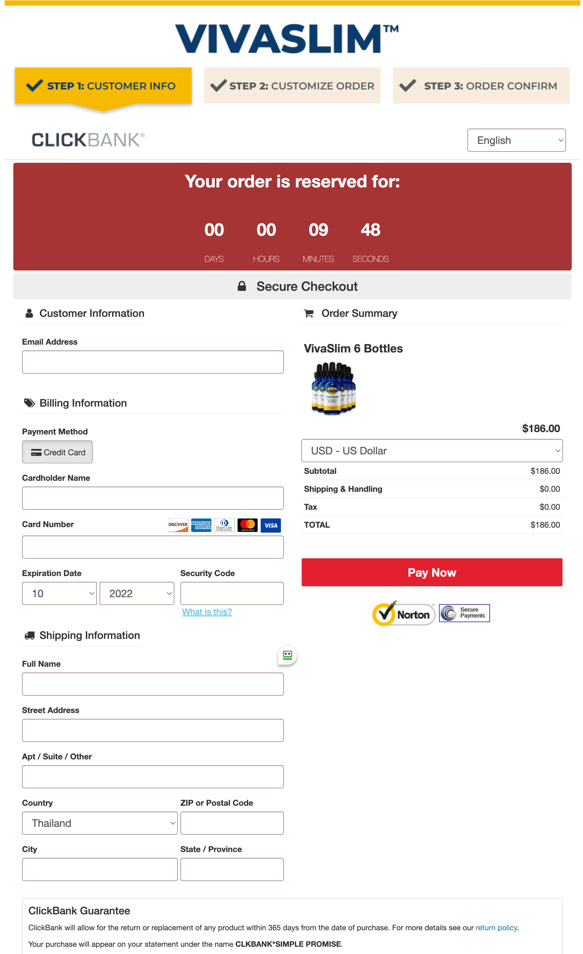 VivaSlim - Order Page